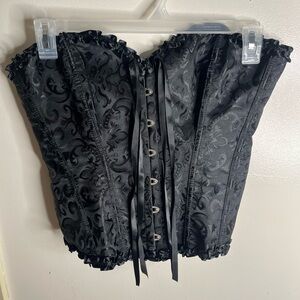 Black lace corset